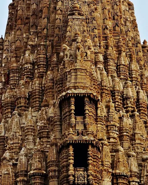 The Dwarkadhish temple on the Gujarat coast