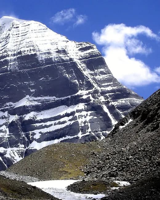 Mount Kailash above the Tibetan plateau